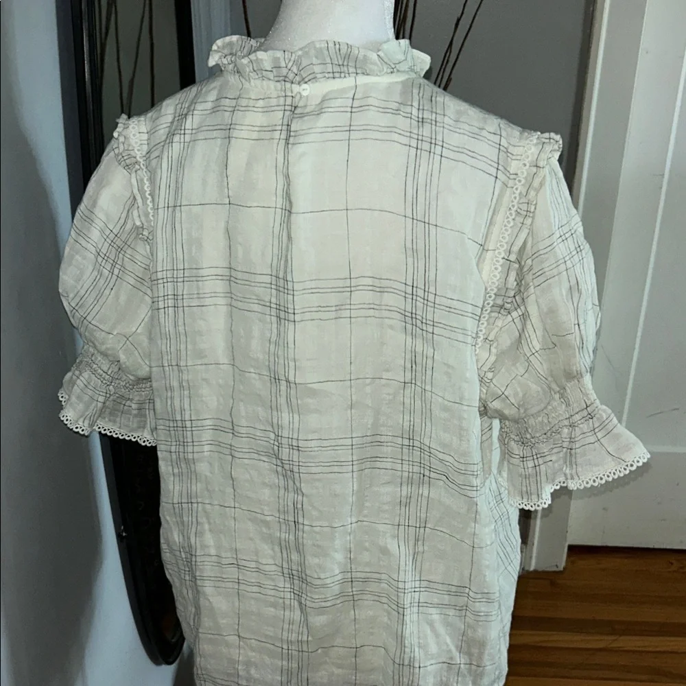 Salt Women's White Ruffled Top - Picture 5 of 11